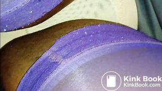 BlueGirl70 Purple Stockings Crotch