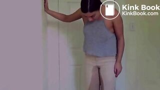 Mandy More - Beige pants wettings