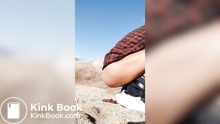Shitting at the beach
