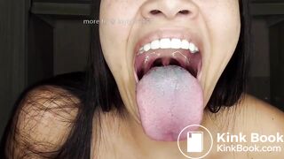 Girl's sexy long tongue 18