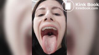 Girl's sexy long tongue 19
