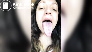 Girl's sexy long tongue 20