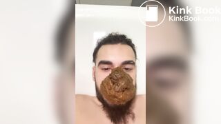 HUGE shit on FACE and NOSE martin masa scatpig EXPOSED