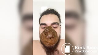 HUGE shit on FACE and NOSE martin masa scatpig EXPOSED