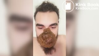HUGE shit on FACE and NOSE martin masa scatpig EXPOSED