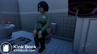Large Boob Woman Double Diarrhea 4 Angles
