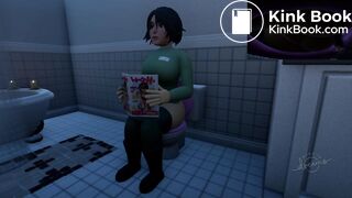 Large Boob Woman Double Diarrhea 4 Angles