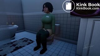 Large Boob Woman Double Diarrhea 4 Angles