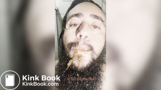 Liquid shit in mouth