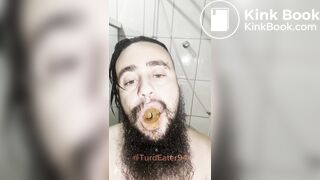 Liquid shit in mouth