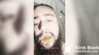 Liquid shit in mouth