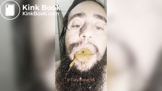 Liquid shit in mouth