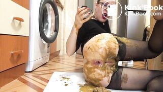 Ella Gilbert - Shitting tights & dirty fisting (talking to Steeve)