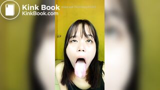 Girl's sexy long tongue 24