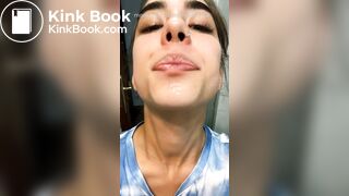 Girl's sexy long tongue 25