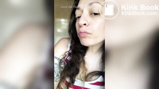 Girl's sexy long tongue 26