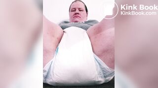 Middle aged creep shits his diaper