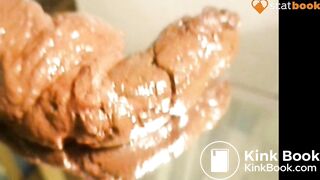 Compilation, 5 gros cacas bien durs, masturbations et éjaculations scatos