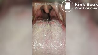 Girl's sexy long tongue 27