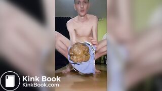 3 loads of shit for 1 disgusting faggot pig