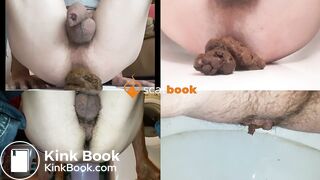 Compilation, 52 cacas en gros plans, mon anus s'ouvre et se vide en continu