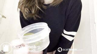 Dirty ass brunette prepares your feast