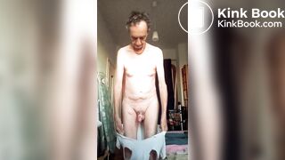 playing with my dick and black wig