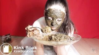 Cute girl shits several loads & smears