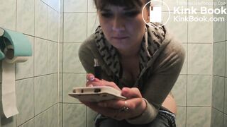 Bulgarian girl pooping and peeing on toilet video 6