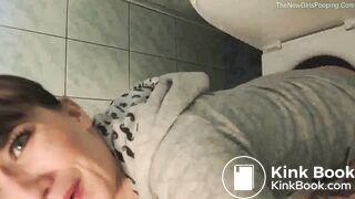 Bulgarian girl pooping and peeing on toilet video 6