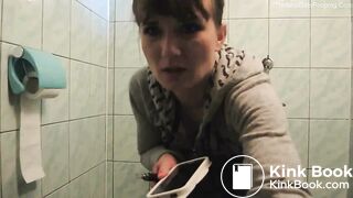Bulgarian girl pooping and peeing on toilet video 6