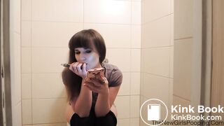 Bulgarian girl pooping and peeing on toilet video 10