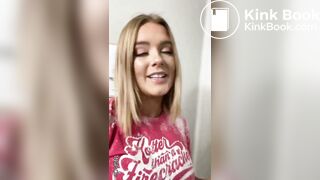 Blonde pooping and peeing on toilet video 7