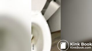 Blonde pooping and peeing on toilet video 7