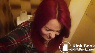 Blonde pooping and peeing on toilet video 70