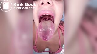 Girl's sexy long tongue 31