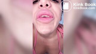 Girl's sexy long tongue 31