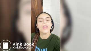 Girl's sexy long tongue 33