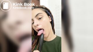 Girl's sexy long tongue 33