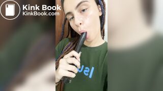 Girl's sexy long tongue 33