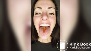 Girl's sexy long tongue 34