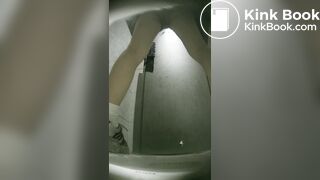 Drunk Chinese Girl Missing the Toilet