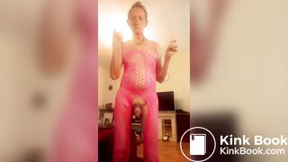 feeling sexy in pink mesh