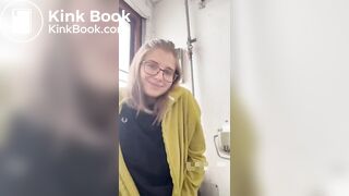 Pretty girl 2 dumps on the train