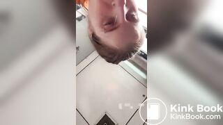 Pretty girl 2 dumps on the train