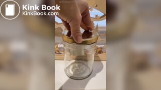German girl dumps in a jar